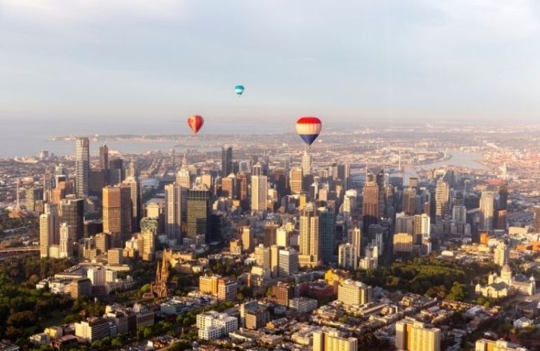 Melbourne Sunrise From A Hot Air Balloon Ride