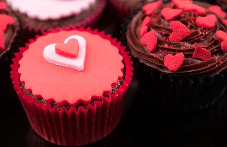 Valentine Hearts Chocolate CupCakes